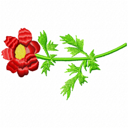 Flowers And Tree Embroidery Design 12